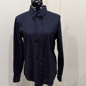 Ralph Lauren Navy and Red Polka Dot Shirt